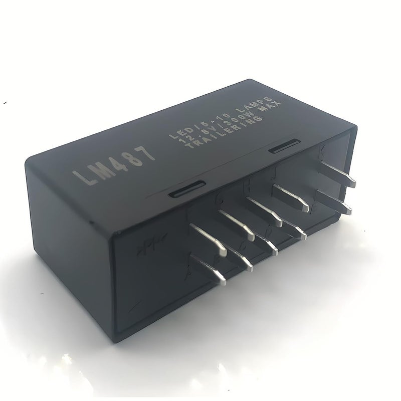 JUNRUO LM487 LED Flasher Relay Fit for Turn Signal Relay Flasher Module Fix Hyper Flash Compatible with GM GMC Chevrolet Silverado 10 Pins，Replace 10383321 15231201 15764135 - Image 1